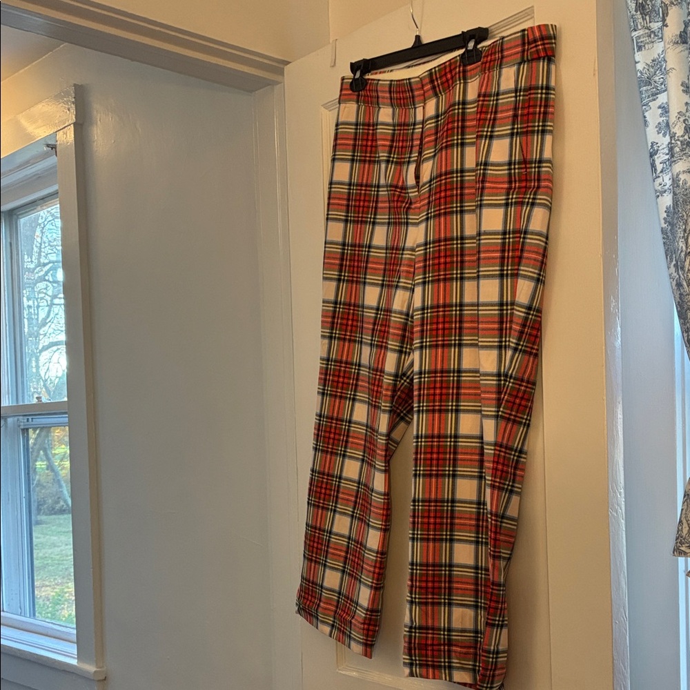 J Crew Italian wool plaid pants